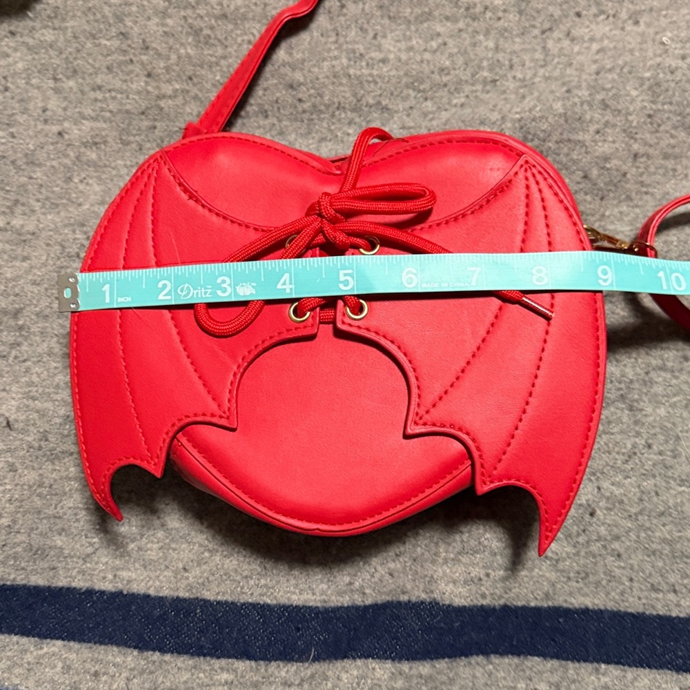 Red Bat Wing Crossbody Bag
